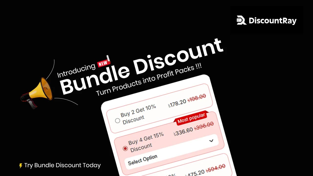 Finally, Flexible Bundle Discounts in Shopify! Try DiscountRay’s New Feature📢
