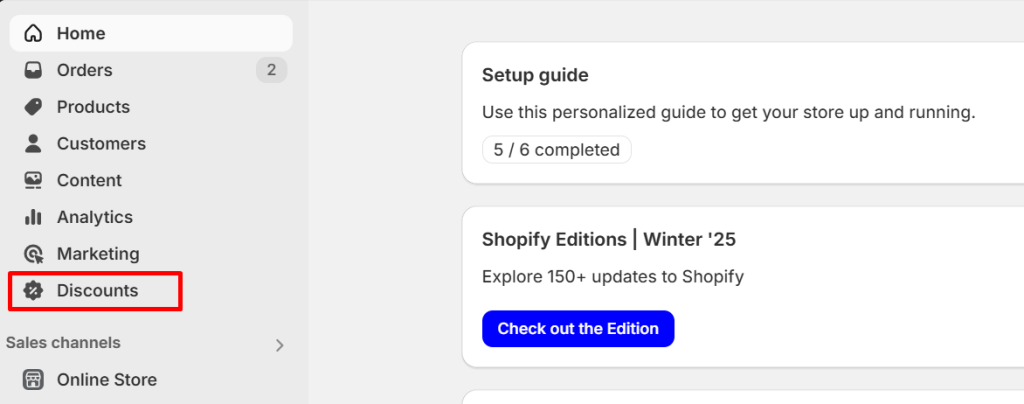 Shopify Guide to Create Discount