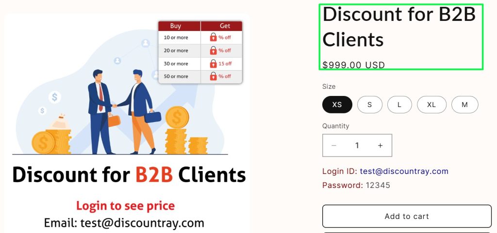 Customize your discounts for B2B buyers