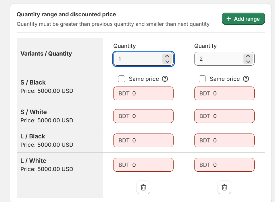 variant discounted price