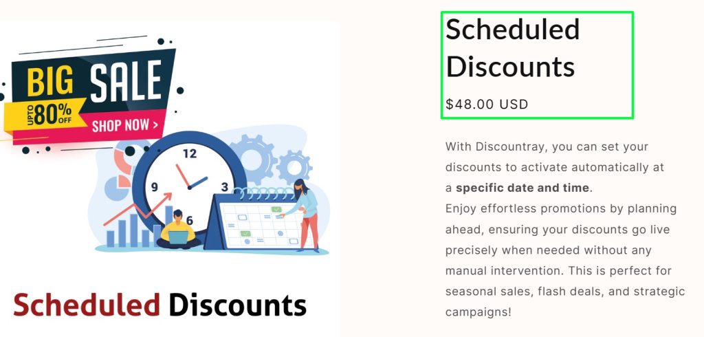 Schedule your discounts using Shopify automatic discount app