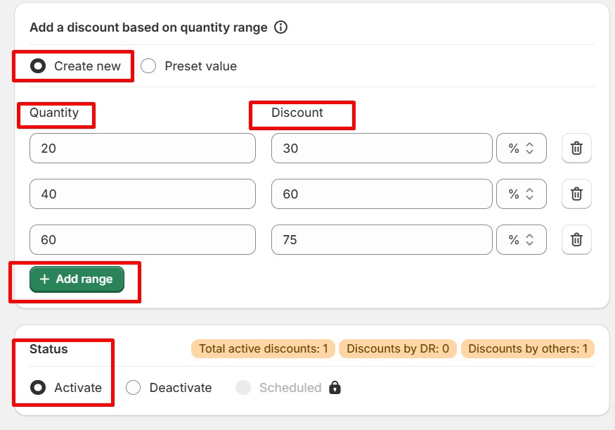 Valentine's Day Discounts for Shopify - Valentine's Day Discounts DiscountRay Quantity Discount
