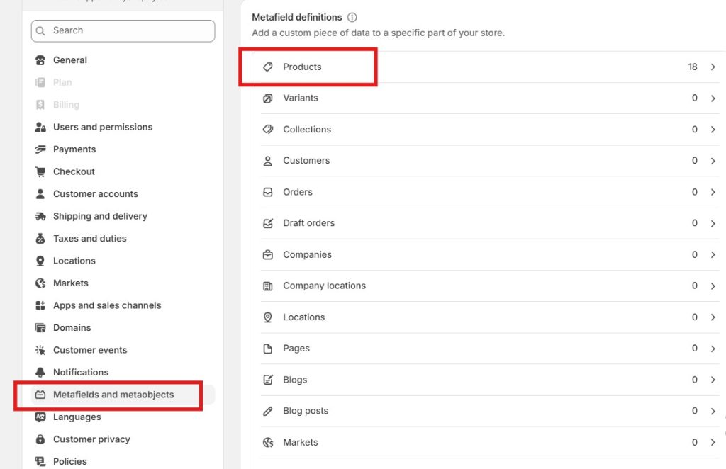 Shopify product badges without app - Metafields