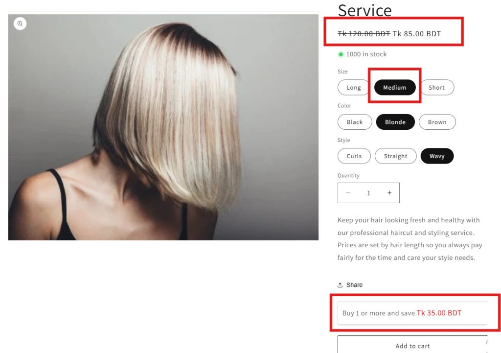 automate salon pricing - DiscountRay for Medium Hair