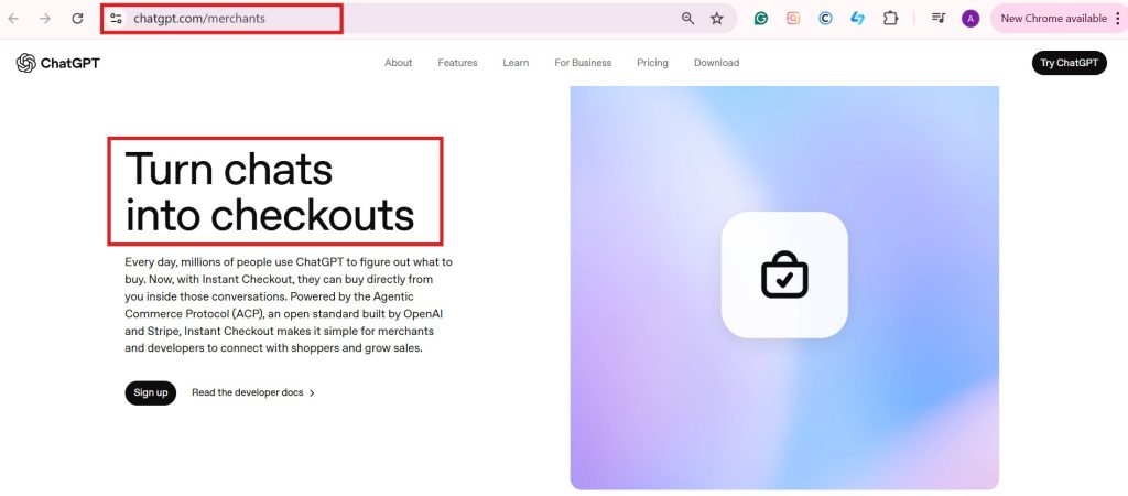 chatgpt commerce - chatgpt merchants website