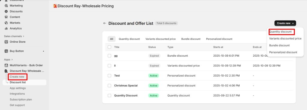 créer une nouvelle remise