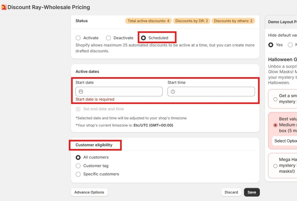 halloween promotion ideas - DiscountRay Schedule Customer 