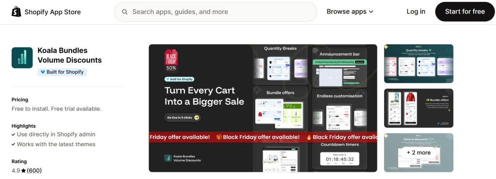 shopify wholesale discount apps - koala bundles