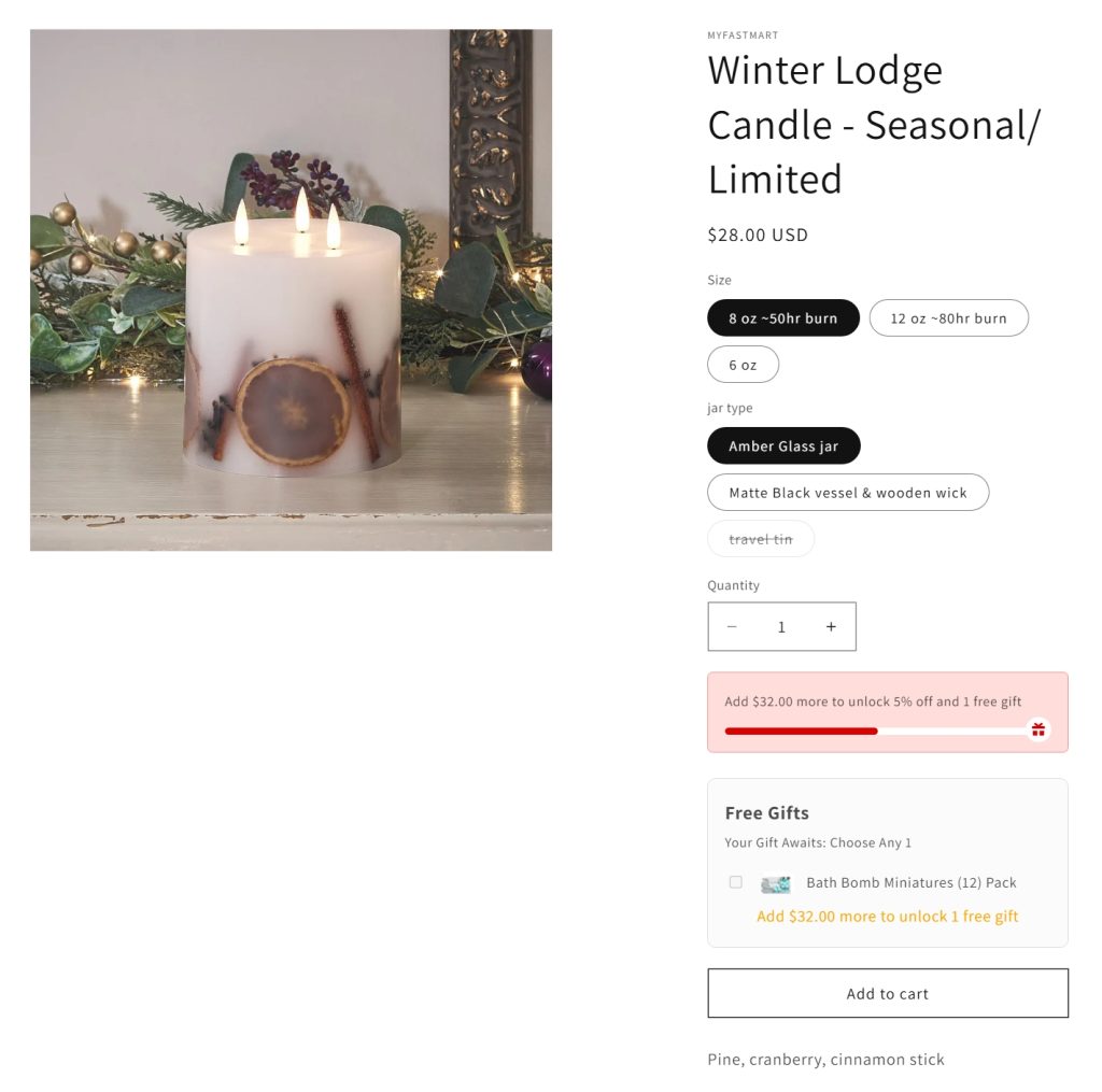 personalized discounts for candle stores