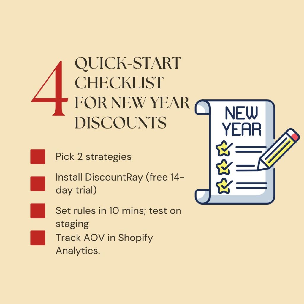 Quick-Start Checklist For New Year Discounts