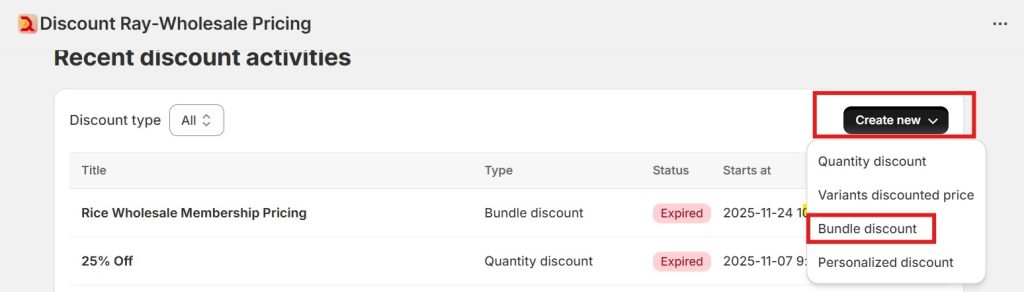 valentine's day discount types for shopify - discountray options