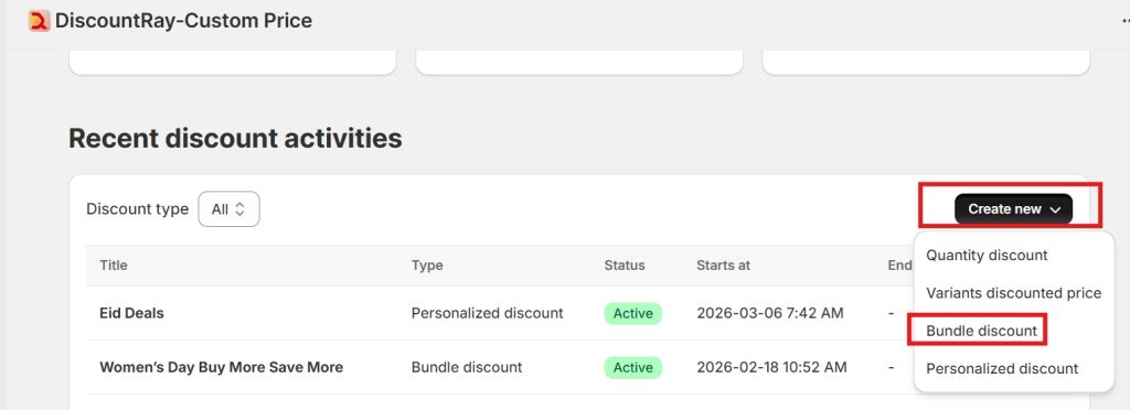 shopify tiered discounts - discountray bundle discount