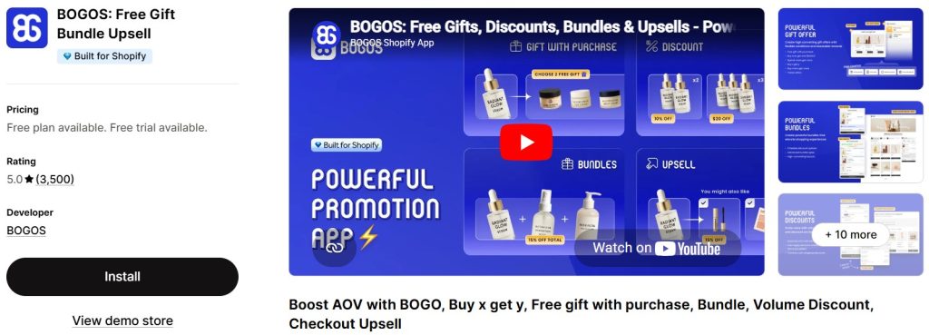 BOGOS: Paquete de regalo gratis (venta adicional)