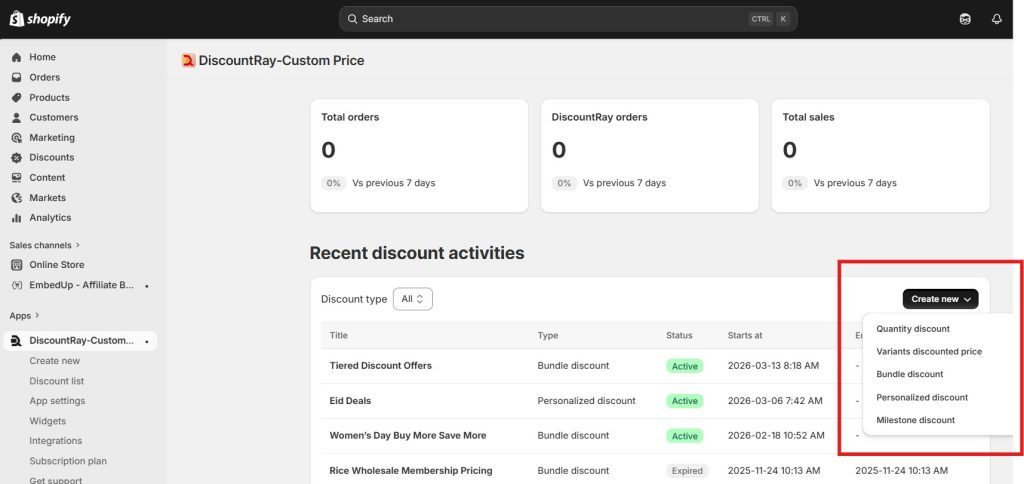 Shopify Volume Discount Apps - DiscountRay Options