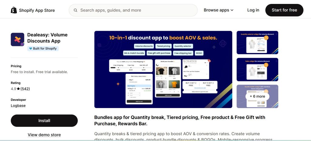 Shopify Volume Discount Apps - dealeasy