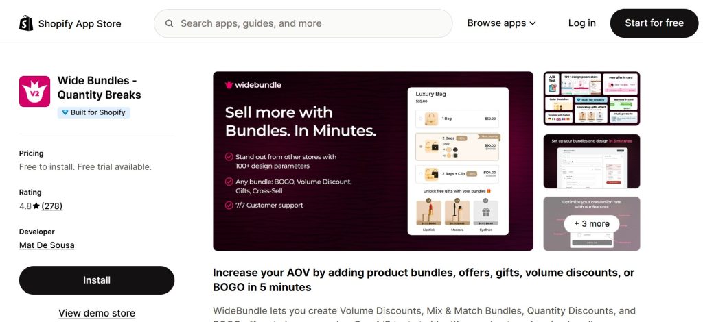 Shopify Volume Discount Apps - wide bundles