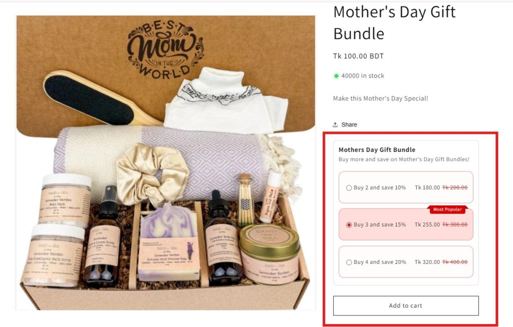 mothers day discounts - discountray product page