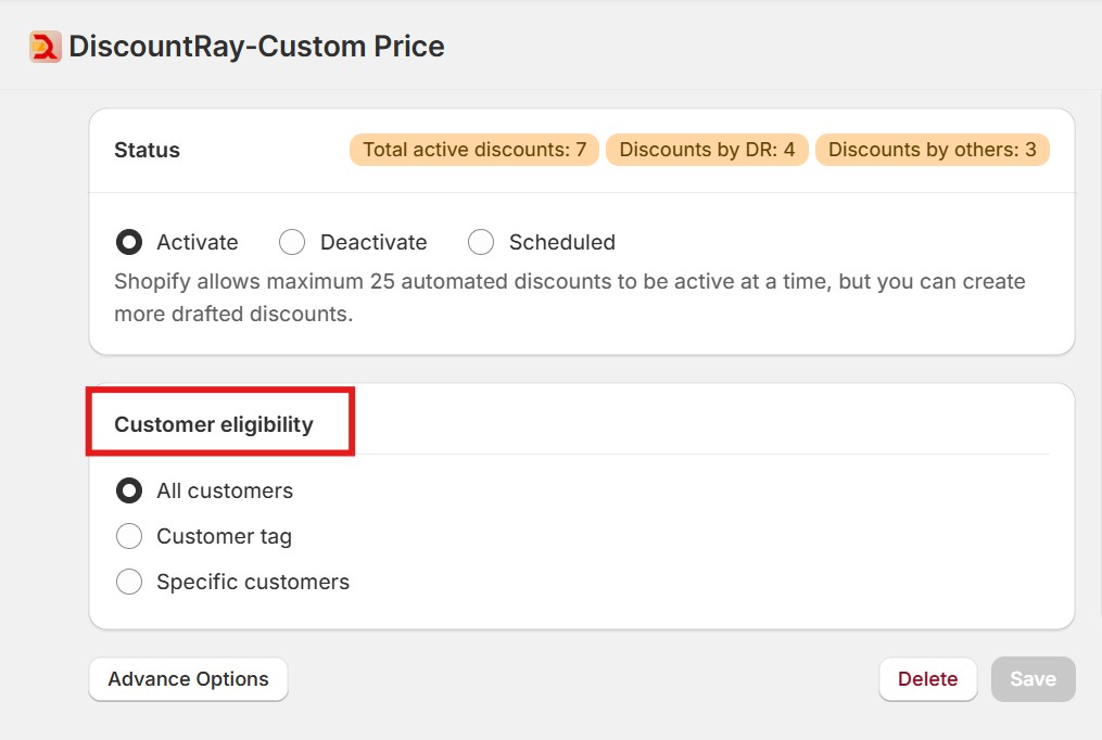 best shopify tiered discount apps - discountray customer group