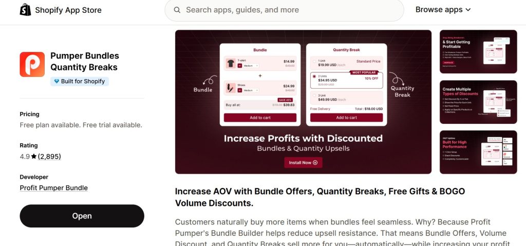 best shopify tiered discount apps - pumper bundles