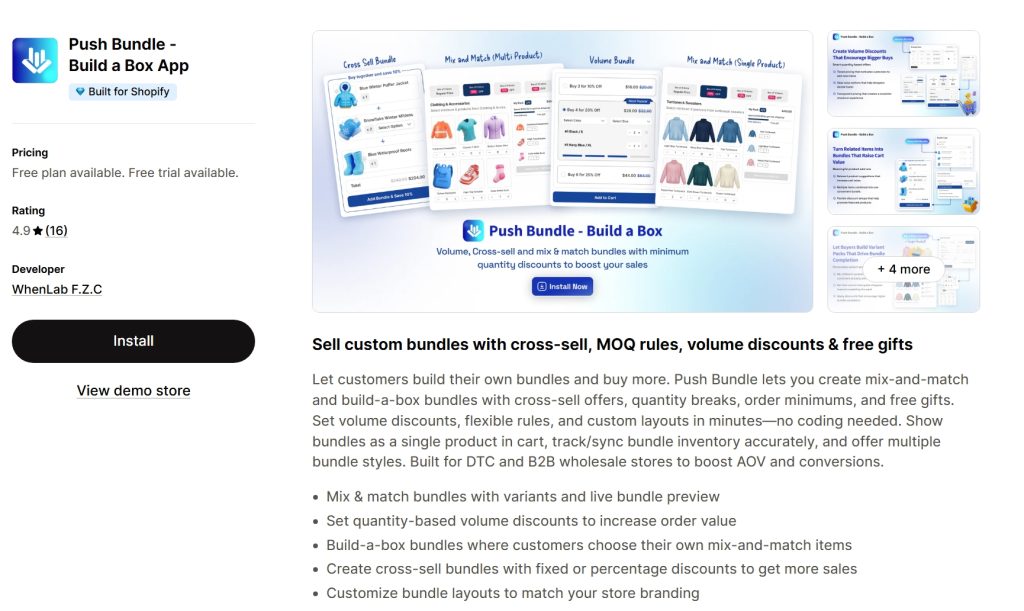 Push Bundle - build a box app