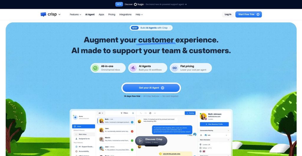 intercom alternatives - crisp