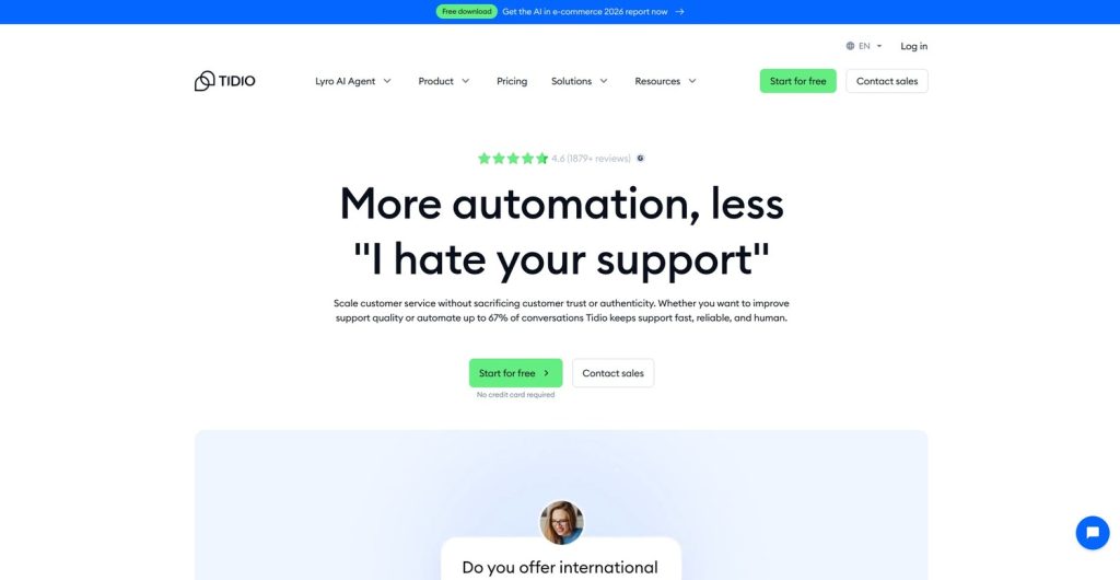 intercom alternatives -tidio